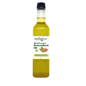🌿 Kanthalya Herbals Wood Pressed Groundnut Oil – 1 Litre