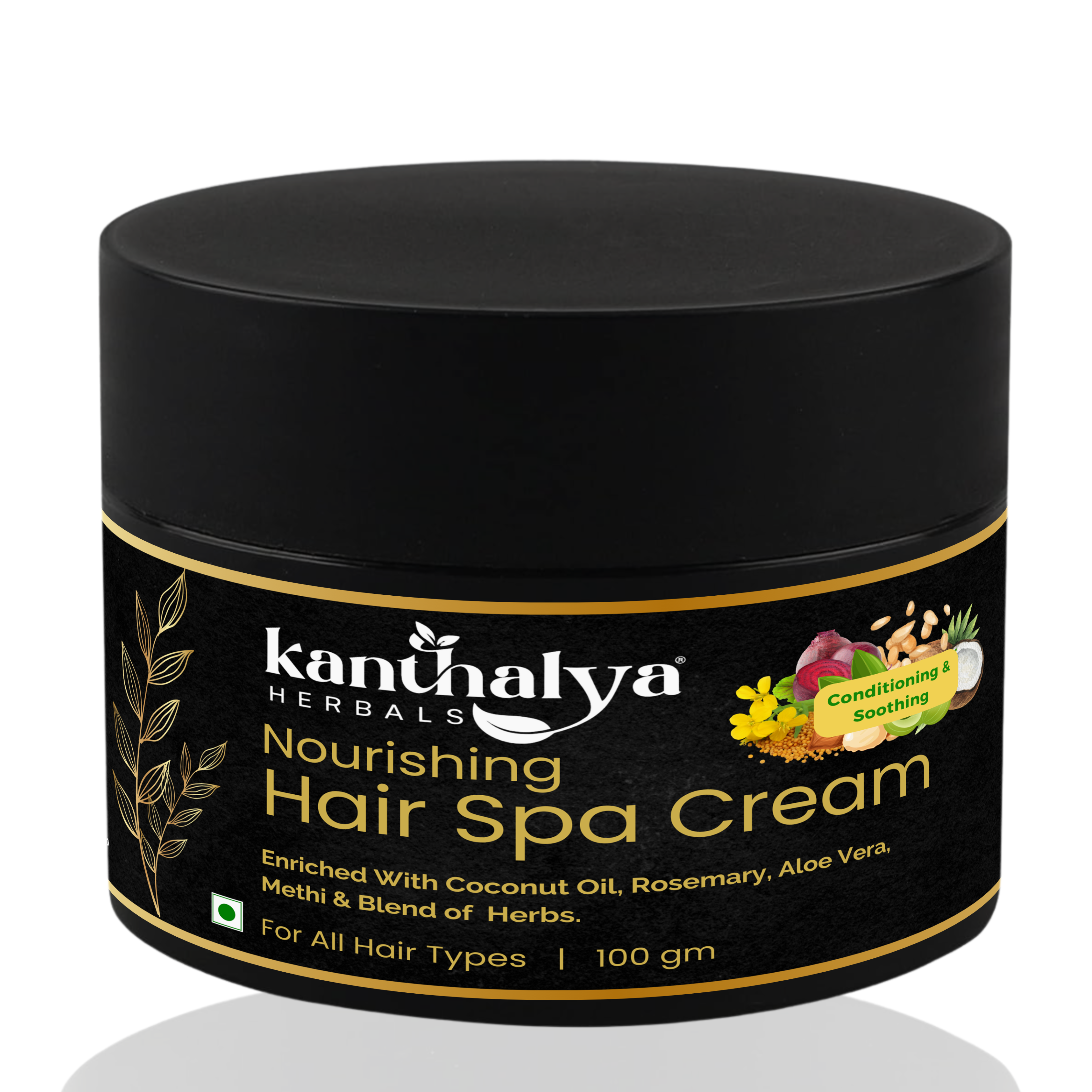 🌿 Kanthalya Herbals Nourishing Hair Spa Cream – 100g 💆‍♀️