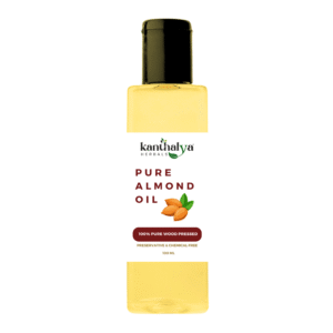 🥜 Kanthalya Herbals Wood Pressed Pure Almond Oil – 100ml 💛