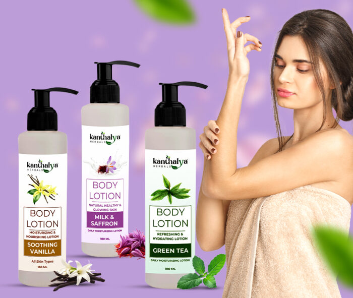 🌿 Kanthalya Herbals Soothing Vanilla Body Lotion – 180ml 🍦 - Image 2