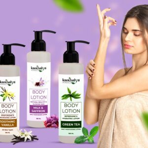🌿 Kanthalya Herbals Green Tea Body Lotion – 180ml 🍃 - Image 3