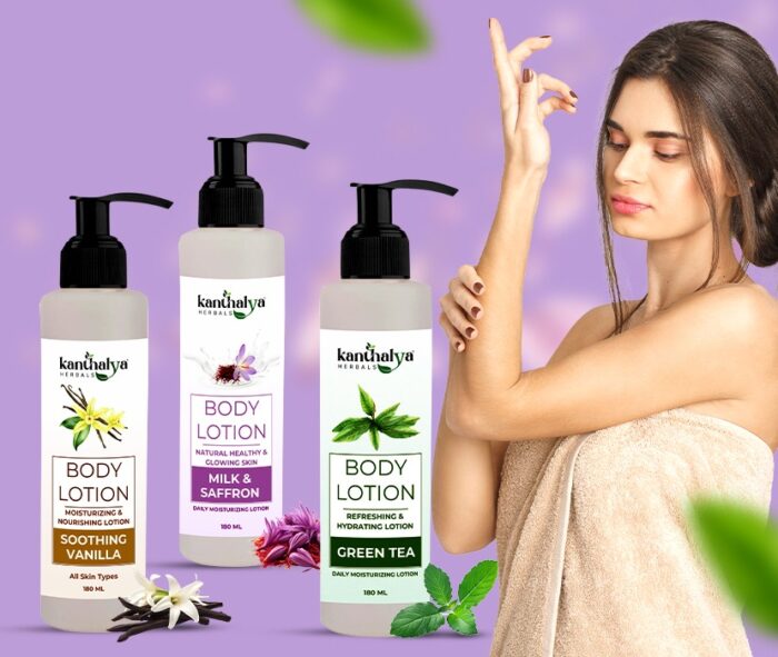 🌿 Kanthalya Herbals Green Tea Body Lotion – 180ml 🍃 - Image 3