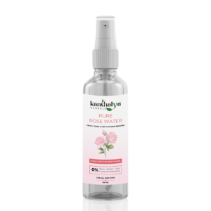 🌹 Kanthalya Herbal Pure Rose Water (100ml Spray – Glass Bottle)