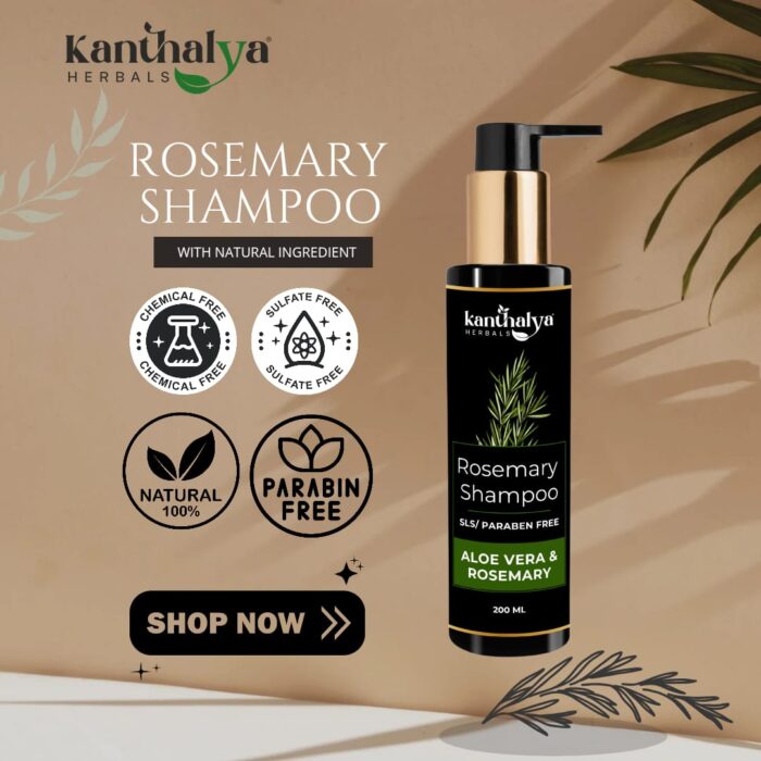 🧴 Kanthalya Herbals Rosemary Shampoo – 200ml 🌿 - Image 4